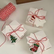 圣诞棉绳红色棉线diy绳子双色细窄长丝带麻绳圣诞节礼物绑带