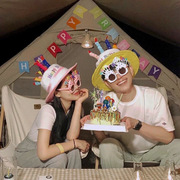 韩国ins网红同款情侣生日创意搞怪生日蛋糕蜡烛帽子派对装饰道具