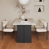 德利丰洞石岩板现代简约中古长方形餐桌极简意式设计师家用小户型
