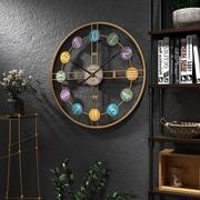 美式创意挂钟北欧现代家用静音大气时钟客厅简约个性潮流艺术钟表