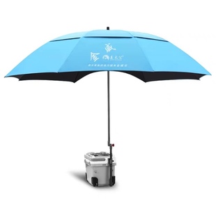 金威姜太公垂钓鱼伞2.2米万向，防雨双层防晒2米折叠超轻渔具遮阳伞