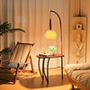 柚子落地灯客厅卧室2023高级感沙发旁摆件复古新中式中古置物
