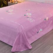 纯棉紫色雏菊花加厚单件斜纹床单1.8米床100全棉枕套双单人三