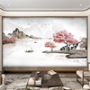 中式电视背景墙壁画，2022年墙纸客厅卧室影视，墙布山水壁纸壁布