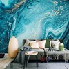 蓝色抽象壁画奢华风电视背景墙装饰壁纸壁布现代简约墙纸影视墙布