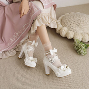 原创lolita鞋子公主lo鞋百搭配裙子高跟鞋女粗跟单鞋女洛丽塔鞋子