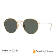 RayBan雷朋上新金属太阳眼镜男女古典简约圆形细框墨镜RB3447N