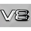 汽车贴标改装标3D立体字母车标V8大排量标志金属电镀车尾标贴