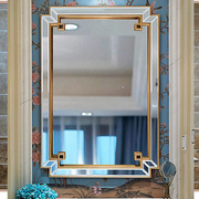 欧式卫生间镜子定制壁挂梳妆镜轻奢客厅装饰镜洗漱台挂墙式浴室镜