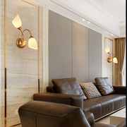 北欧卧室床头壁灯室内后现代，简约酒店客厅金色双头壁灯