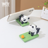 创意瑜伽熊猫手机支架办公室桌面小摆件卧室客厅装饰品儿童房礼物