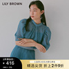 LILY BROWN春夏款 格纹雪纺微透泡泡袖通勤衬衫上衣LWFT221131