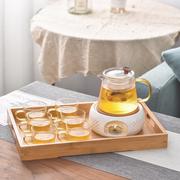 轻奢下午茶具茶杯耐热玻璃加热家用蜡烛煮茶炉泡水果花草茶壶套装
