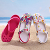 2024包头洞洞鞋女夏季印花玛丽珍厚底旅游鞋防滑沙滩拖鞋外穿