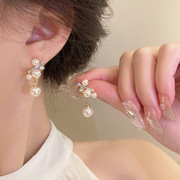 珍珠耳饰小众设计感轻奢高级2023法式气质锆石耳钉耳环女