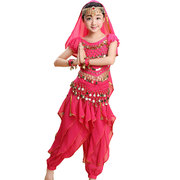 短袖旋转裤儿童印度舞蹈服装演出服女童肚皮舞新疆舞表演