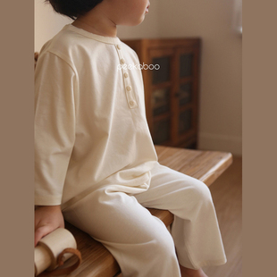 韩国进口婴幼童装，peekaboo纯棉柔软家居服，套装简约舒服睡衣