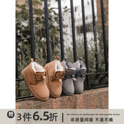 史豌豆(史豌豆)童装，女童羊皮毛一体雪地，靴2023冬季儿童靴子女宝宝短靴