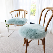 小沙纯羊毛椅垫圆形坐垫地毯沙发垫电脑椅子垫方垫餐椅垫化妆椅垫