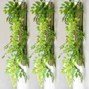 绿叶装饰仿真紫藤花串2.2米假花藤，造景装饰藤蔓，豆花缠绕吊顶藤条