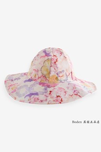 next女童防晒帽2024夏季粉红，花朵儿童沙滩，遮阳泳帽3月-10岁