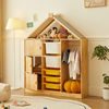 儿童衣柜收纳柜家用卧室简易实木带背板宝宝小衣橱分类置物储物柜