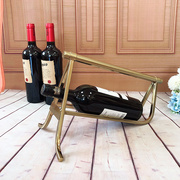 欧式铁艺红酒架时尚金属，葡萄酒展示架创意个性酒瓶架摆件酒架