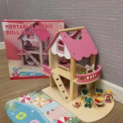 木质出口北欧儿童玩具，女孩别墅屋城堡过家家房子幼儿园娃娃玩具