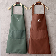 可爱日系围裙家用厨房防水防油男女士夏季薄款工作服定制logo印字