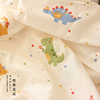 a类恐龙婴儿级纯棉双层纱布料宝宝全棉床品被套床单枕套手工面料