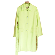 卡利亚某里品牌撤柜折扣，高端时尚气质百搭果，绿色风衣a44-h0168
