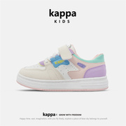 kappa卡帕童鞋2024春季儿童板鞋女童滑板鞋休闲运动小白鞋子