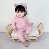 韩版婴儿家居服套装春秋ins宝宝，碎花长袖上衣，+裤子两件套秋装儿童