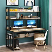 直供台式电脑桌书架组合家用办公桌简易书桌写字桌写字台