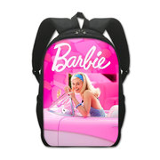 2024芭比公主书包barbie涤纶舒适双肩背包韩版大容量电脑包