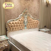 茱莉安法式浪漫新古典实木彩绘雕花卧室公主床欧式家具艺术双人床