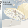 姬祖莲双层太阳伞，防晒防紫外线女折叠黑胶晴雨，两用超轻小巧遮阳伞