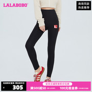 LALABOBO春夏美式复古运动字母鲨鱼裤打底裤女LBCC-WXZC28