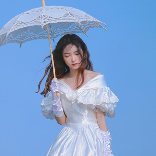 法式复古蕾丝伞道具拍照公主lolita小洋伞婚纱照洛丽塔镂空花边伞