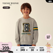 TeenieWeenie Kids小熊童装男童23年秋冬运动圆领字母纯棉卫衣