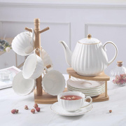 欧式咖啡杯简约优雅家用创意红复古碟英式下午茶水杯茶具套装