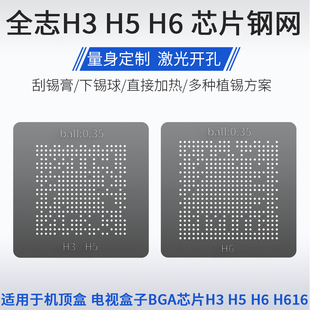 适用于全志H3 H5 H6 H616芯片植锡网机顶盒电视盒子BGA植球钢网