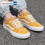 Vans范斯SK8-Low Reissue SF低帮女鞋板鞋黄色灯芯绒运动鞋