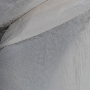 真丝顺宇双皱16姆米树皮，褶皱白色宽幅，布料桑蚕丝100高档丝绸