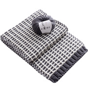 毛线手工编织围巾，diy材料包送男女友围巾线羊绒线自织围巾毛