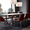 北欧大理石餐桌家具现代简约白蜡，木时尚餐桌实木方形6人餐桌椅桌