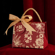 2022糖盒结婚喜糖盒子，创意婚礼中国风，喜糖礼盒装手提喜糖袋包装盒