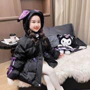 韩国儿童装女童冬装，卡通休闲羽绒服，保暖不透风外套大衣潮