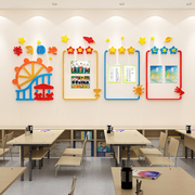 班级学习园地班务公告栏文化墙布置学校教室墙贴画3d立体标语装饰