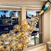 香槟酒瓶造型气球组合套装，派对酒吧开业婚庆，酒会装饰气球大号酒瓶